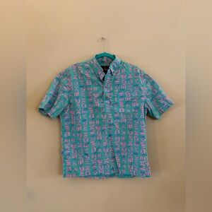 Chubbies The Nutter Pullover Short Sleeve Quarter Button Surfer Hawaiian Shirt